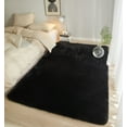 thumbnail image 3 of Mainstays Cushion Shag Bedroom Rug For Adults, Black, 4'x6', 3 of 5