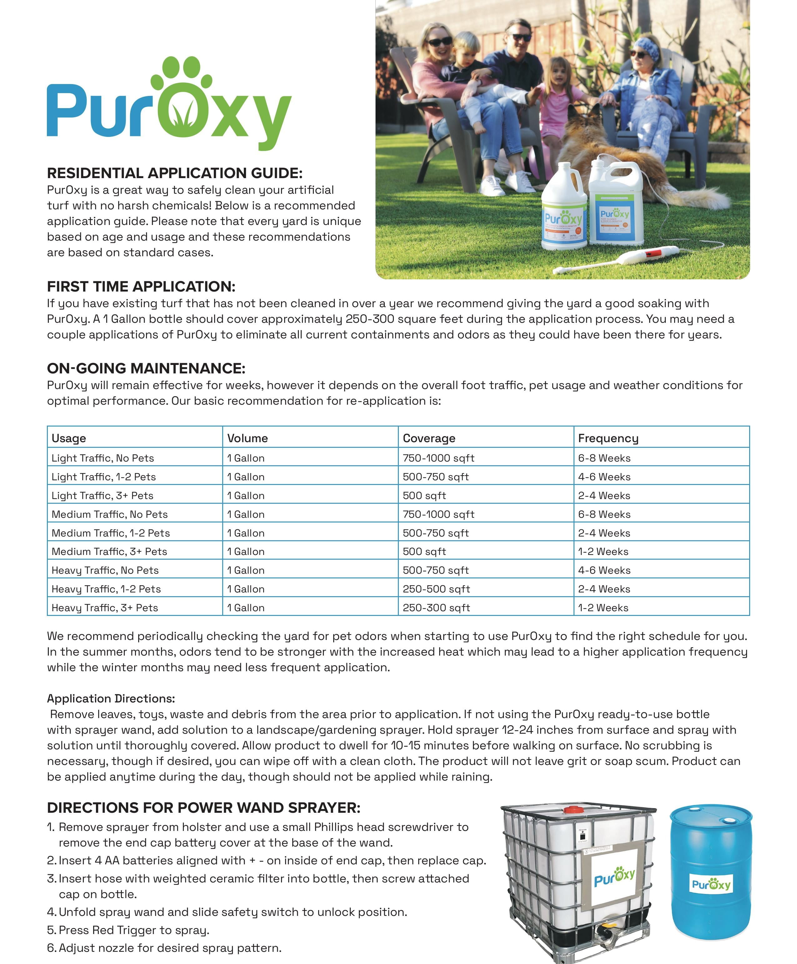 PurOxy Outdoor Cleaner & Pet (Dogs, Cats, Other) Odor Eliminator with Power Sprayer