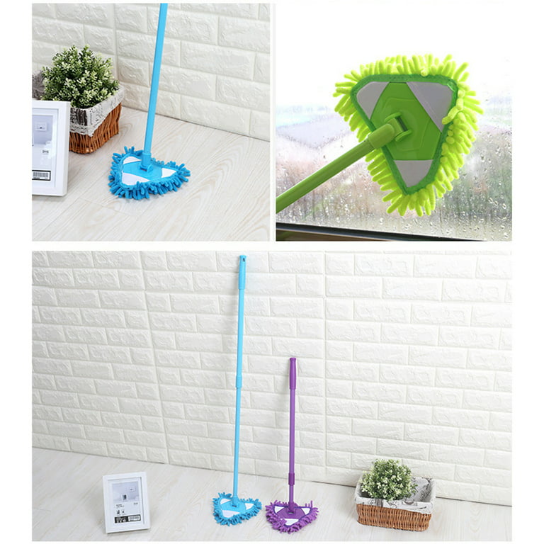 Floleo Clearance Mini Flat Small Head Mop Wall Household Cleaning Brush  Chenille Mop Car Wash Small Mop Brush 