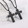thumbnail image 2 of REGISA American Flag Cross Necklace Bible Verse Pendant Men's Chain Boys 24 Inches, 2 of 7