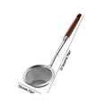 thumbnail image 3 of Yhmxh Utensilios de cocina Colador de embudo de acero inoxidable 304 con mango de madera, para recoger restos finos de aceite de pesca, colador de malla para cocina y hogar, cuchara de pesca., 3 of 6