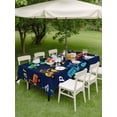 thumbnail image 3 of Outdoor Tablecloth with Umbrella Hole and Zipper, Cartoon Tractor Rectangle Table Cloth 60x84 Inch Waterproof Tablecloth, Cute Beep Car Digger Shovel Truck Navy Blue Picnic Table Cover for Patio, 3 of 7