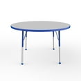thumbnail image 3 of Early Childhood Resources ELR-14215-GYBLBLSB 48 in. Thermo-Fused Round Adjustable Activity Table with Standard Legs, Ball Glides - Grey & Blue, 3 of 3