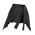 thumbnail image 2 of Lu's Chic Women's Ruched Tennis Wrap Skirt Stretch Tie Up Skirt Light Comfy Loose Stretchy Yoga Black One Size, 2 of 5