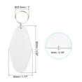 thumbnail image 2 of Uxcell Vintage Motel Keychain Blank Hotel Keychain Rhombus Retro Key Tags White, 2 of 7