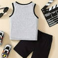thumbnail image 5 of Utlike Boys Outfits Sets Unisex Spring Summer Print Cotton Sleeveless Shorts Outfits Clothes Durable Clothing Sets For Boys Size 2 Years-3 Years, 5 of 7