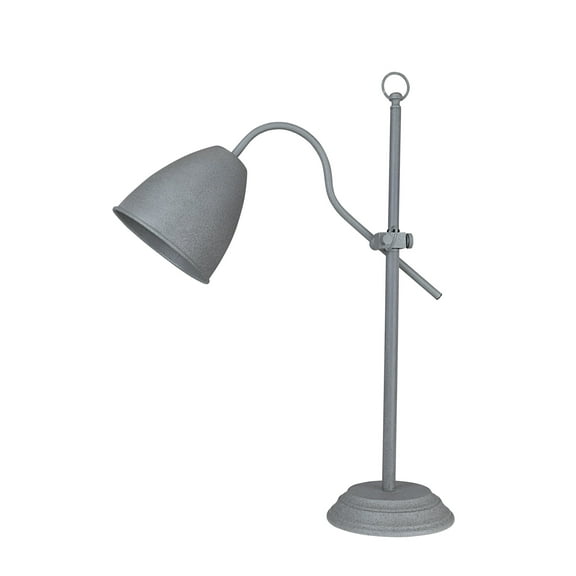 Aspen Creative 40207-11, 27" High Transitional Metal Desk Lamp, Cement Finish with Metal Lamp Shade, 7-1/2" wide