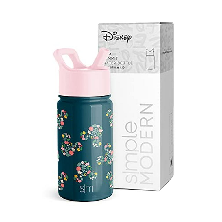  Simple Modern Disney Princess Kids Water Bottle with Straw Lid, Reusable Insulated Stainless Steel Cup for Girls, School, Summit  Collection