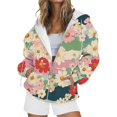 thumbnail image 2 of IMENGL Butterfly graphic hoodies oversized zip up, Pink L, Size M-3XL, 2 of 6