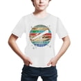 thumbnail image 1 of B91xZ Chemise pour Garçons Tout-Petits Col Rond Manches Courtes T-Shirt, Blanc 2-3 Ans, 1 of 3