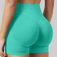 thumbnail image 2 of OSOLU Womens Workout Seamless Scrunch Lifting Shorts High Waist Gym Yoga Shorts Sports Soft Tummy Control Workout Athletic Gym Bottoms Mint Green XL, 2 of 5