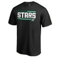 thumbnail image 2 of Men's Black Dallas Stars Iconic Collection On Side Stripe T-Shirt, 2 of 3