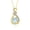 Aquamarine, variant on Necklace Yellow Gold Plated Silver Designer Necklace Gemstone &  Diamonds Pendant 18" Chain 9X7MM Amethyst February Birthstone Womens Jewelry Silver Necklace