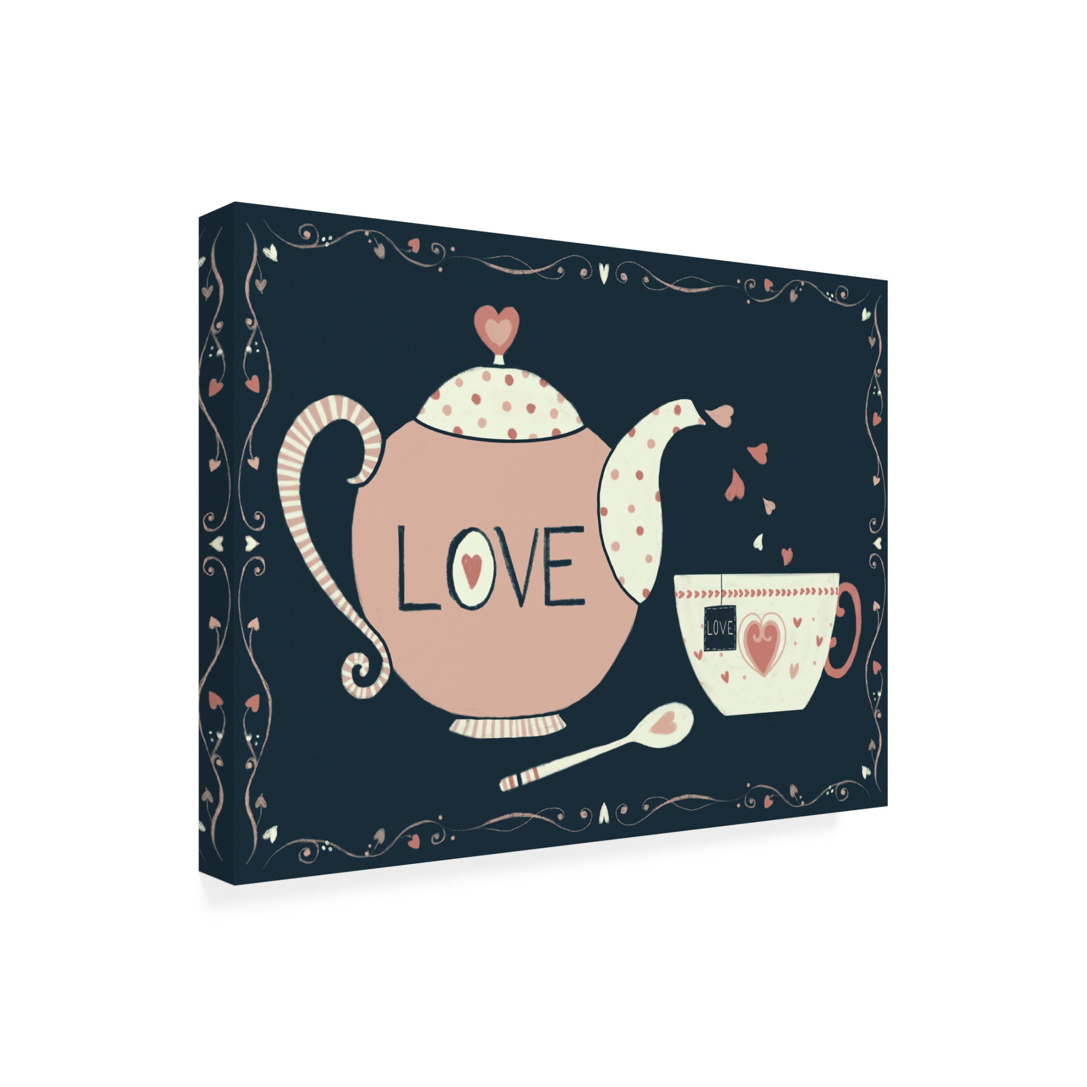 Canvas Wall Art - Christine Rotolo 'Love Tea' Wall Art for Living Room, Bedroom, or Office Décor by Trademark Fine Art - 47 x 35 Inches