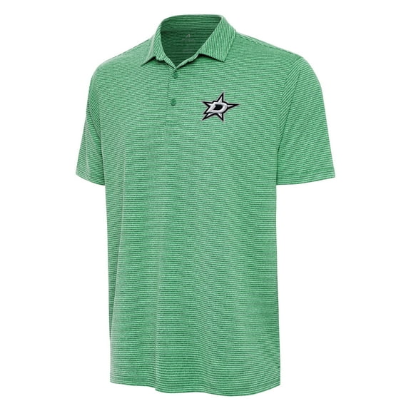 Men's Antigua  Heather Kelly Green Dallas Stars Scheme Polo