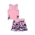 thumbnail image 3 of Yruioon Girls Tennis Golf Dress Athletic Outfit Racerback Tank Tops And Shirts with Shorts Set School Camouflage Pink 10, 3 of 7