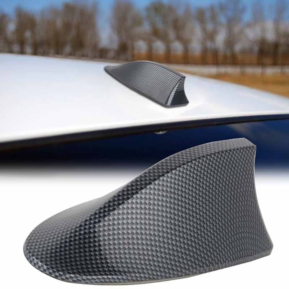 Opolski Carbon Fiber Car Shark Fin Roof Antenna Radio FM AM Decorate Aerial for BMW Walmart