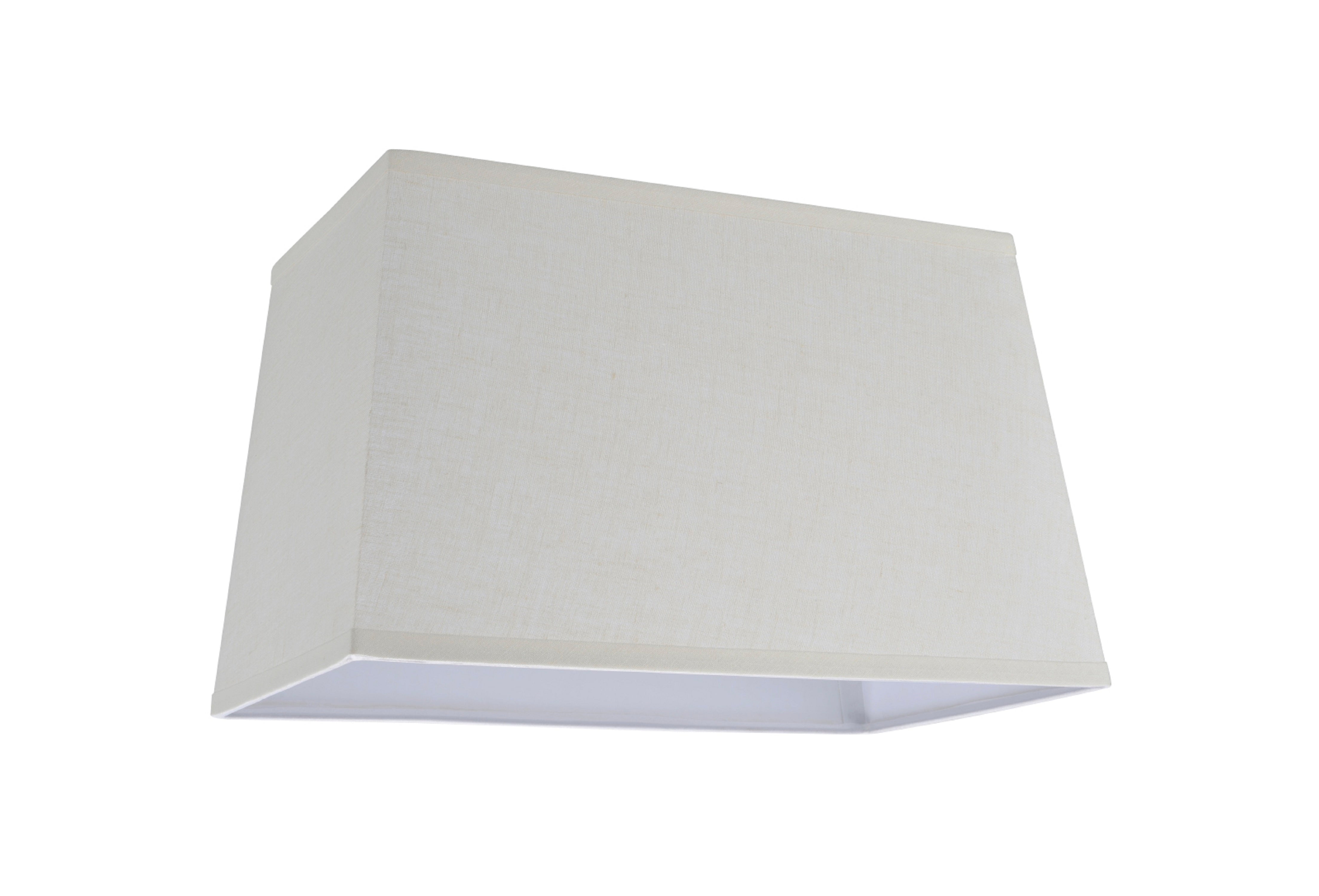 Aspen Creative 32037 Transitional Rectangle Hardback Shape Spider Construction Lamp Shade in Off White, 16"&nbsp;wide, Top: (8" + 14") Bottom: (10 + 16")&nbsp; x Height: 10"
