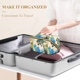 thumbnail image 3 of FORMRS Makeup Bag Travel Cosmetic Organizer for Women Fold Flat Zipper Pouch with Handle, Large Pine Tree, 3 of 8