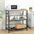 thumbnail image 2 of Kitchen Island with Storage Kitchen Island Table with Power Outlet Coffee Station and Microwave Stand for Home Kitchen and Dining Room Natural and WNZD, 2 of 9