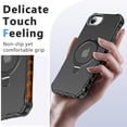thumbnail image 6 of I-HONVA for iPhone 16e Case (2025) / iPhone 17e Case (2026) ,Compatible with Mag-safe Matte Shockproof Anti-Scratch Protective Invisible Kickstand Magnetic 6.1" Case Cover,Black, 6 of 6
