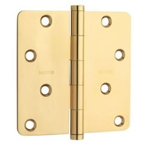 Baldwin 1440.I 4" X 4" Solid Brass Plain Bearing 1/4" Radius Corner Mortise Door Hinge -