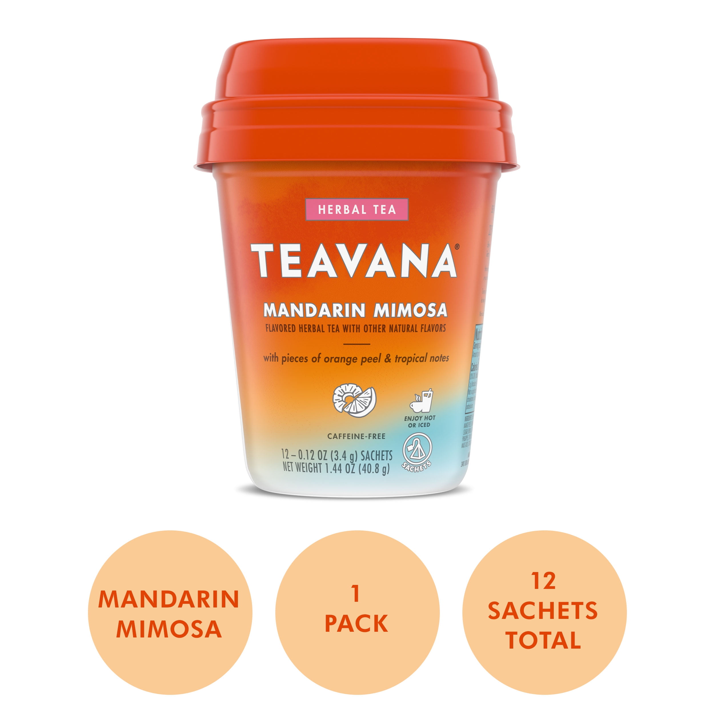 Teavana Mandarin Mimosa, Herbal Tea With Orange Peel & Tropical Notes
