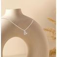 thumbnail image 4 of Collares con iniciales, elegante collar de plata esterlina con dije de inicial, para mujer, regalos de San Valentín, 4 of 5