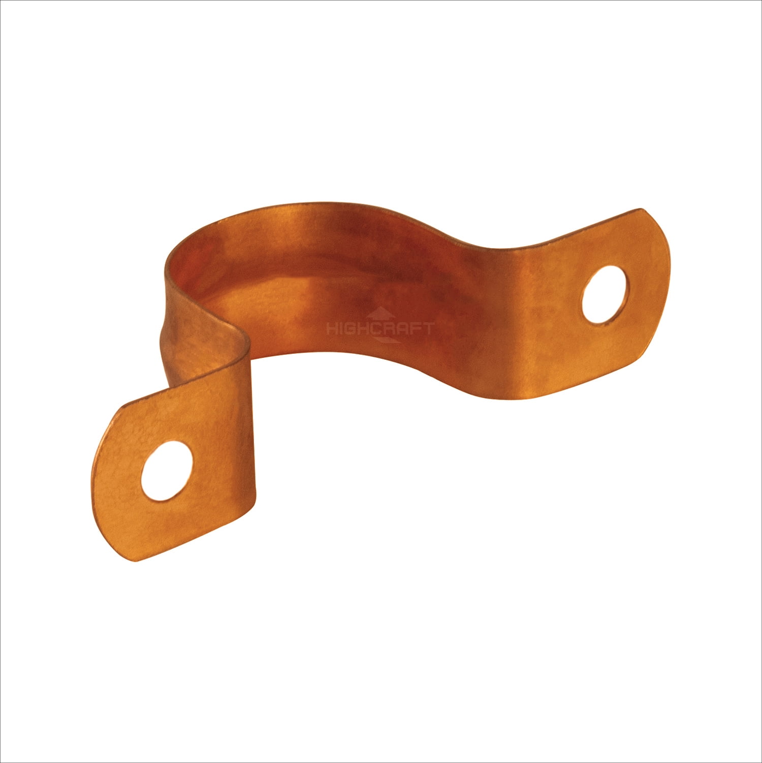 Highcraft Pipe Strap U Bracket 1/2" Steel Coated Copper, 100 Pk