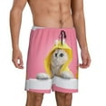 thumbnail image 2 of Disketp A Funny Cat for Men's Soft Sleep Pajama Shorts Lightweight Lounge Pant Sleep Pj with Elastic Waistband and Pockets-XX-Large, 2 of 6