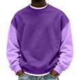 thumbnail image 2 of qafoshin Color Block Crew Neck Sweatshirt for Men, Fashion Classic Regular Fit Soft Raglan Long Sleeve Casual Pullover Tops, 2 of 5