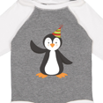 thumbnail image 4 of Inktastic Cute Penguin, Penguin With Party Hat Boys or Girls Long Sleeve Baby Bodysuit, 4 of 5