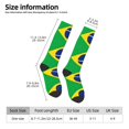 thumbnail image 3 of Women's Knee High Socks Flag Of Brazil Thermal Soft Knee Long Socks, 3 of 7