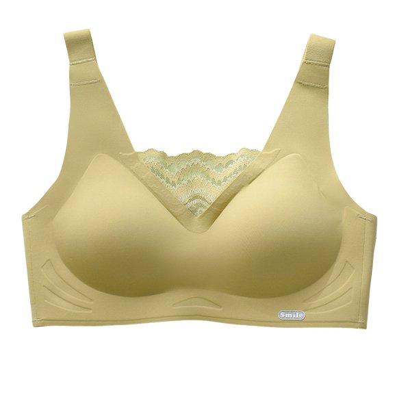 MKLEKYYWomens Soutiens-Gorge de Sport Sans Armature Soutien-Gorge Rembourré Pleine Coupe Sans Armature avec Rembourrage Bustier Sans Couture Soutien-Gorge Léger Respirant Doux