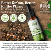 Moringa Seed Oil - 1oz - Pure Cold Pressed - Great for Skin, Hair, Nails. Including Vitamins & Minerals with Essential Proteins