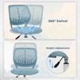 thumbnail image 3 of Homycasa Mesh Task Chair Office Chairs for Home Study Room Student with Ergonomic Breathable Seat, 3 of 9