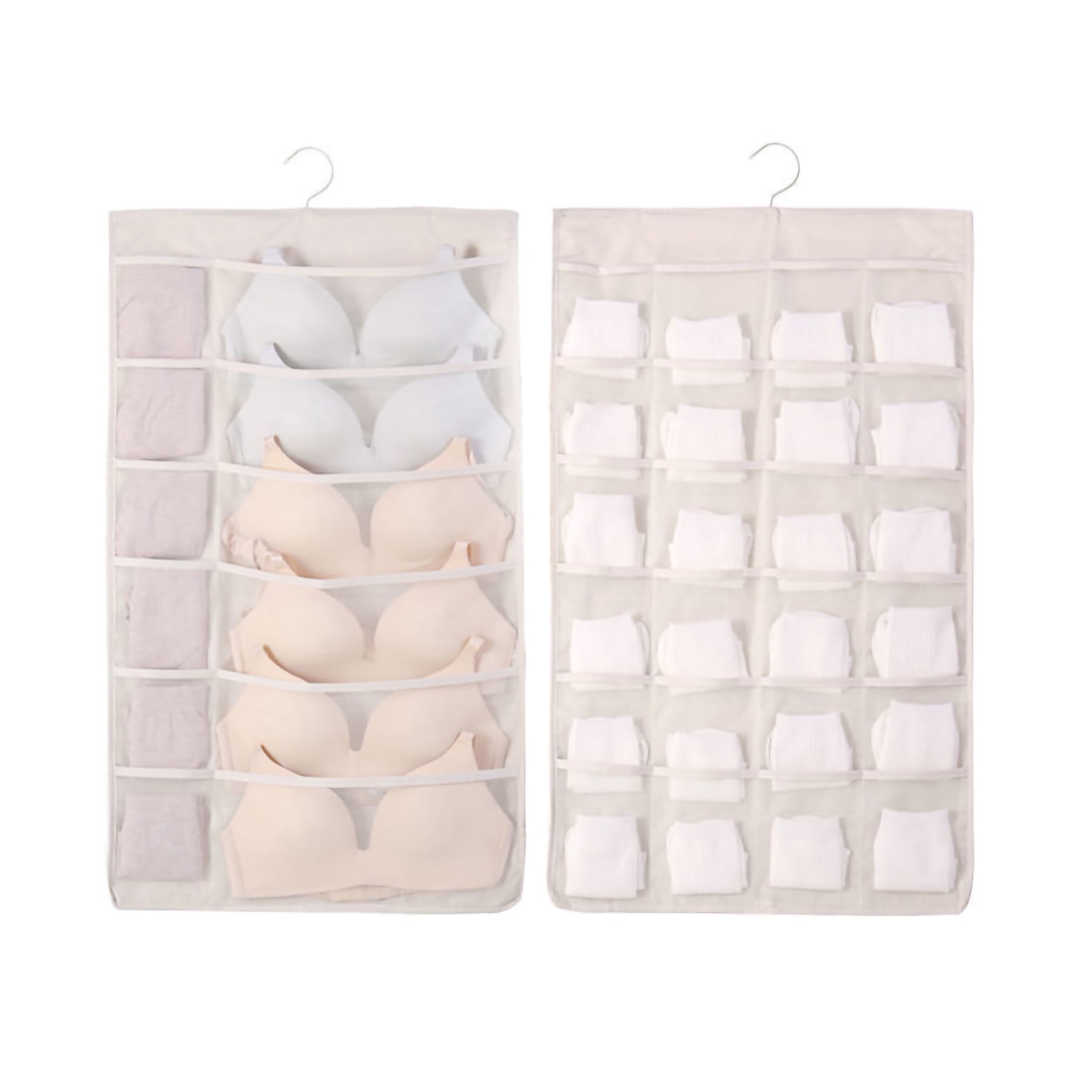 Organisateur Suspendu Double Face 15 Poches – Rangement Soutiens-Gorge, Chaussettes, Sous-Vêtements – Gris Oxford Organisateur Suspendu Double Face 15 Poches – Rangement Soutiens-Gorge, Chaussettes, Sous-Vêtements – Gris Oxford