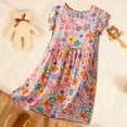 thumbnail image 2 of KPOPLK Toddler Girl Summer Dress Outfits Cute Embroidered Sundress Dresses Clothes for Girls 18 24 Months 3T 4T 5T 6T(17-18 Years,Red), 2 of 8