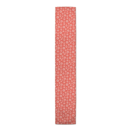 

Creative Products Coral Anchor and Wheels 16x72 Poly Twill Table Runner