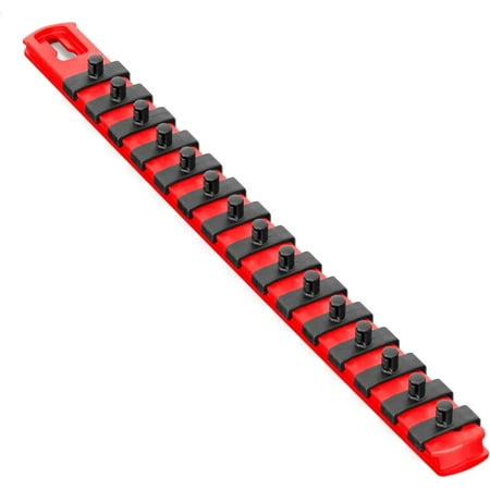 

Ernst 8414 Red 1/4 Drive 13-Inch Socket Organizer with 15-1/4-Inch Twist Lock Clips