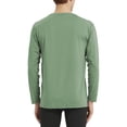 thumbnail image 3 of FAIWAD Mens Casual Plain Shirts Crew Neck Long Sleeve Lightweight Athletic Tops Quick Dry Workout Running Tees, 3 of 4
