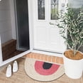 thumbnail image 3 of Mohil Decor Natural Fiber Collection Farmhouse Braided Off-White Solid Print Area Rugs, 15x24 inch (Semicircular), Reversible, 3 of 8