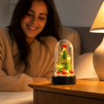 thumbnail image 7 of YingYouFu Lighted Christmas Cloche Decor, Battery Operated Mini Scene Ornament, Tabletop Tree Dome Decoration for Party Home Gift Present Display, 7 of 7