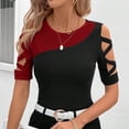 thumbnail image 5 of Jienlioq Crop tops d'Été pour Femmes Haut Décontracté Assorti à Manches Courtes Col Rond, 5 of 5
