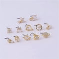 thumbnail image 5 of QQTDFG Zircon Unisex Piercing Jewelry L Shaped Nose Studs Titanium Steel Nose Nail-gold-1, 5 of 8