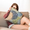 thumbnail image 6 of Set Of 4 Floral Art Modern Classic Pillow Covers 20x20 Inch Linen Decorative Square Throw Pillow Covers for Living Room Sofa Couch Decoration, 6 of 6