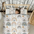 thumbnail image 3 of Boho Bohemia Rainbow Duvet Cover and Pillowcase Set for Single Bedding, Bedroom Accessories for Kids Teens, 3 of 5
