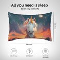 20" *30" Satin Pillowcase for Hair and Skin Starry Sky Cute Horse