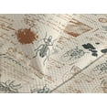 thumbnail image 3 of Ambesonne Gothic Themed Quilted Coverlet 3 Pcs, Spooky Moth Cockroach, Queen Size, Pale Caramel Cream, 3 of 4