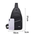 thumbnail image 3 of Crossbody Bag Sling Backpack Lightweight Water-Resistant,Headphone Hole Adjustable Strap,for Men Women,for Daily Use Travel Outdoor, 3 of 5
